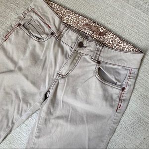 PRANA beige straight leg pants size 4